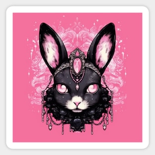 Elegant Black Rabbit Sticker